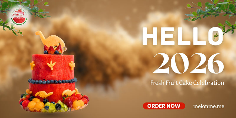 Thank You 2025, Hello 2026 | Fresh Fruit Cake Celebrations by MelonMe