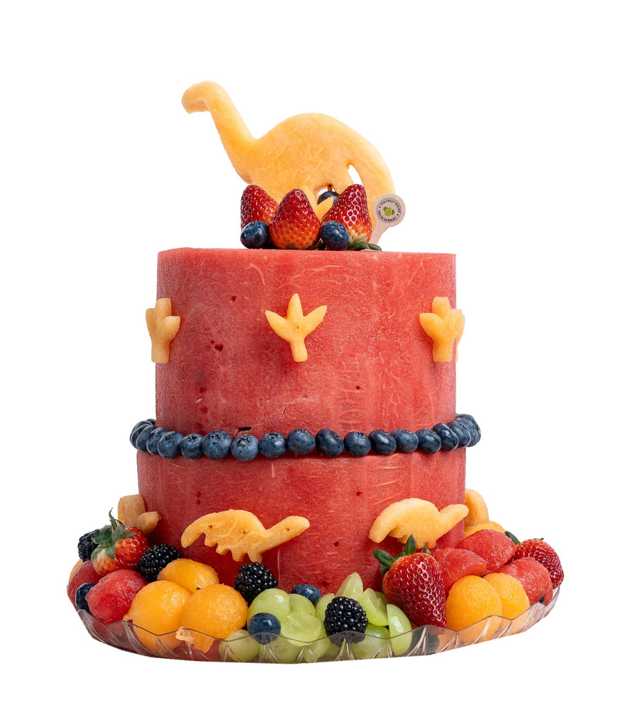 2-Tier Dino Dinosaur Watermelon Cake