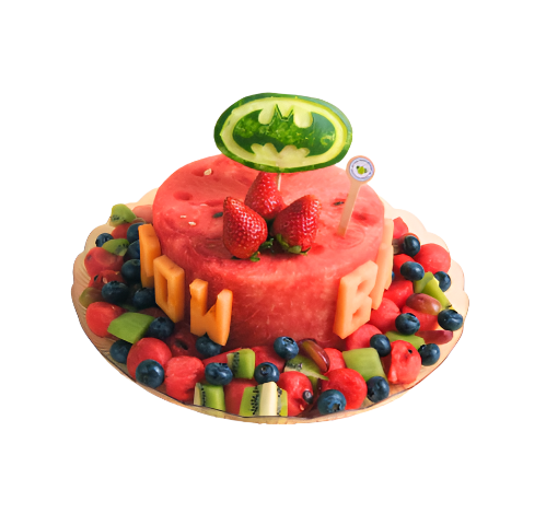 1-Tier Batman Logo Watermelon Cake