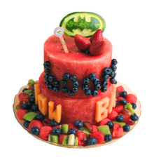2-Tier Batman Logo Watermelon Cake