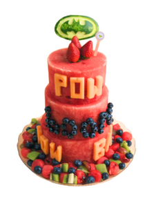 3-Tier Batman Logo Watermelon Cake