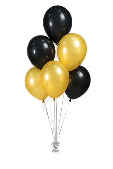 Black & Gold Balloons Bunch
