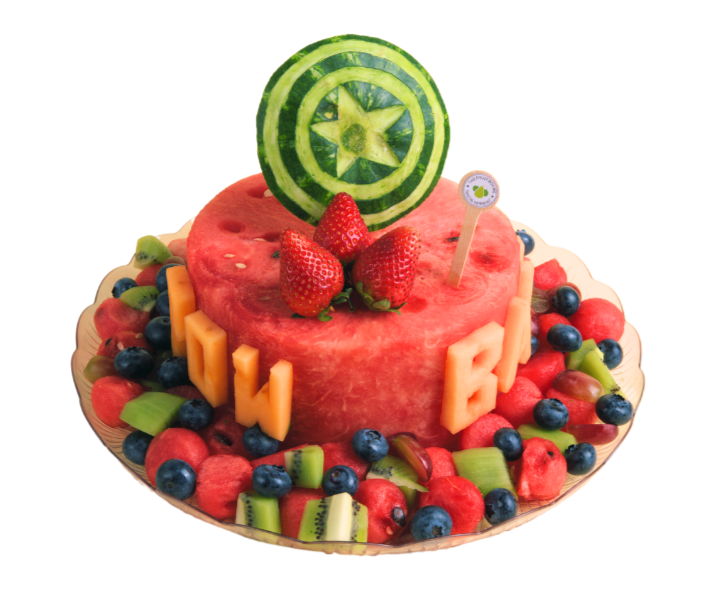 1-Tier Captain America Watermelon Cake