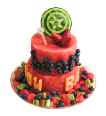 2-Tier Captain America Watermelon Cake