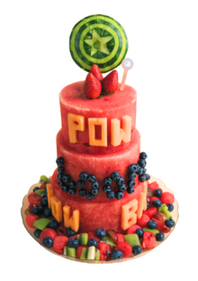 3-Tier Captain America Watermelon Cake