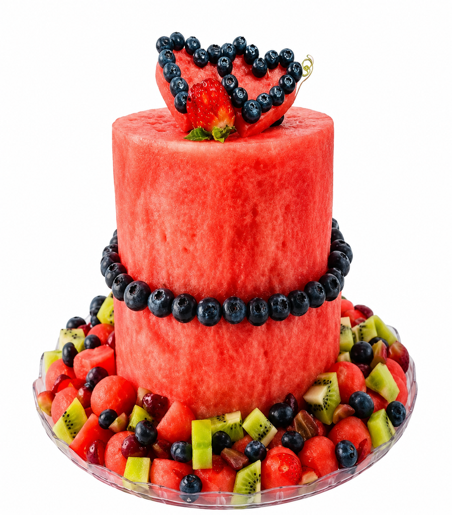 2-Tier I Love You Watermelon Cake