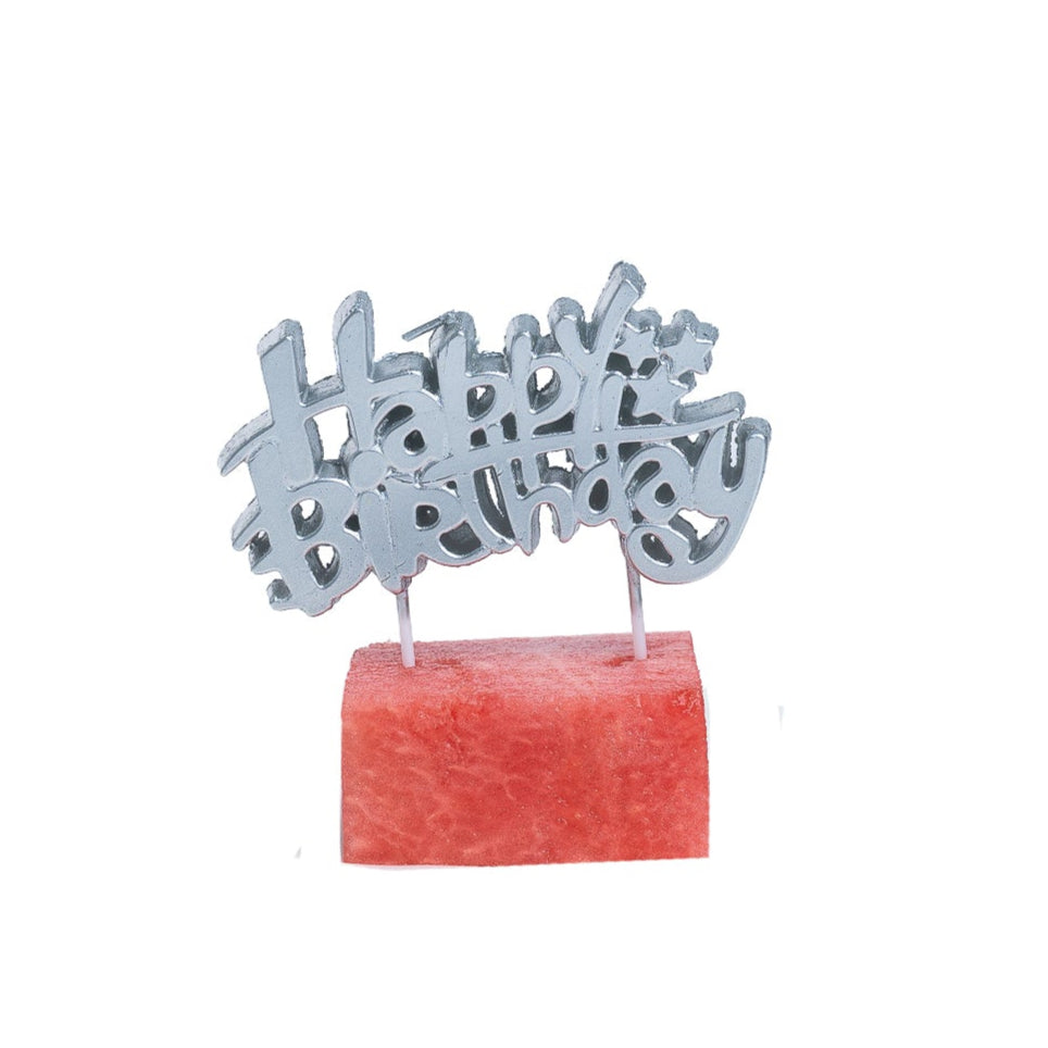 Happy Birthday (Gold/Silver) Cake Topper