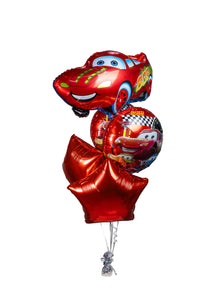 Lightning McQueen Birthday Balloon Bunch