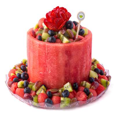 1-Tier Rose Watermelon Cake