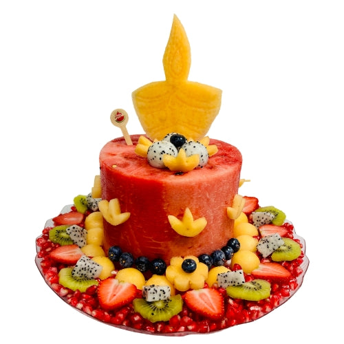 1-Tier Diwali Watermelon Cake