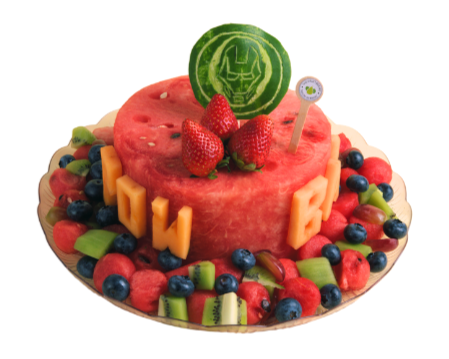1-Tier Iron Man Watermelon Cake