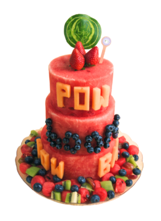 3-Tier Iron Man Watermelon Cake