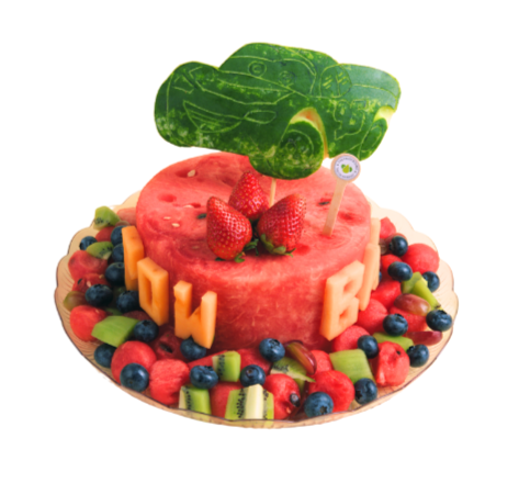 1-Tier Lightning McQueen Watermelon Cake