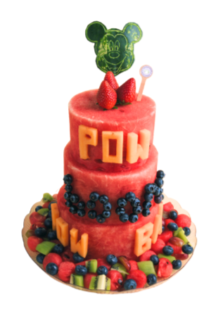 3-Tier Mickey Mouse Watermelon Cake