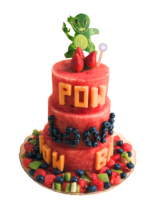 3-Tier Pokemon Charmander Watermelon Cake