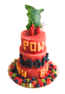 3-Tier Pokemon Pikachu Watermelon Cake