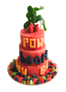 3-Tier Spider-Man Watermelon Cake
