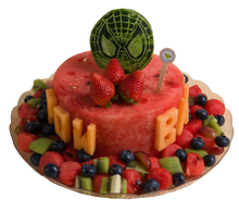 1-Tier Spider-Man Logo Watermelon Cake