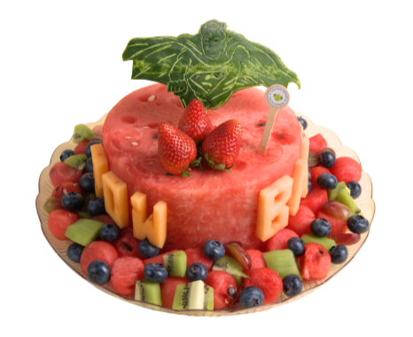 1-Tier Superman Watermelon Cake