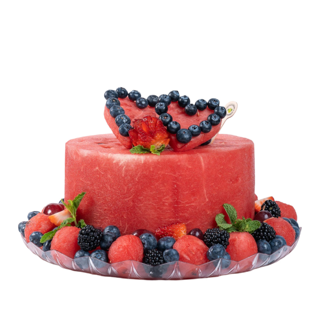 1-Tier I Love You Watermelon Cake