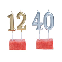 Double Digit Number Candle – Gold/Silver