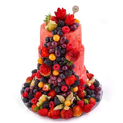 3-Tier Waterfall Watermelon Cake